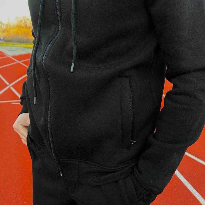 Крутий чоловічий теплий спортивний костюм НА ФЛІСІ Hugo Boss