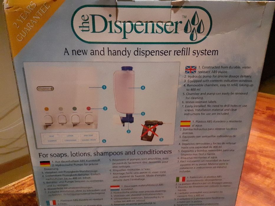 Dispensador de shampoo, sabão, álcool gel, etc...