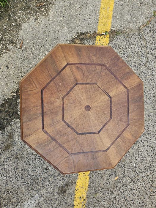 Mesa de Apoio Clássica em Madeira com Marchetaria
