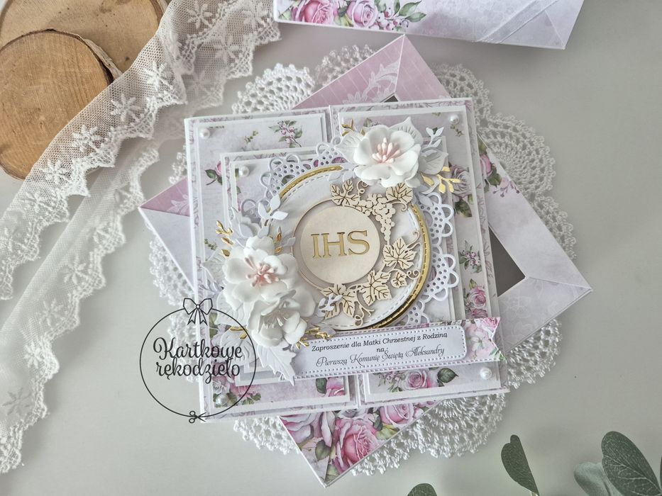 Zaproszenie komunijne dla Matki Chrzestnej/ Ojca Chrzestnego komunia