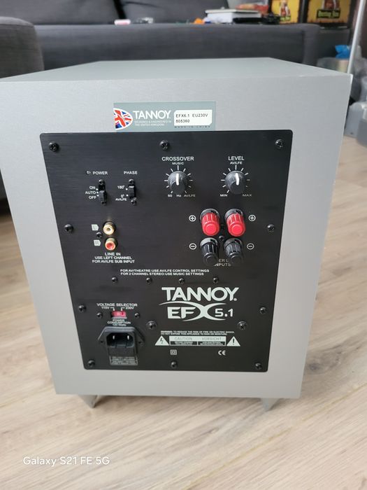 Tannoy EFX 5.1 subwoofer aktywny plus centralny i satelity
