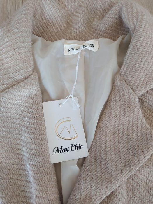 Elegancji długi płaszcz oversize