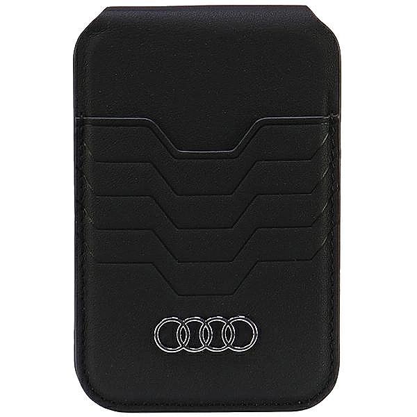 Portfel Audi Leather Wallet Card magnetyczny MagSafe ze standem - czar