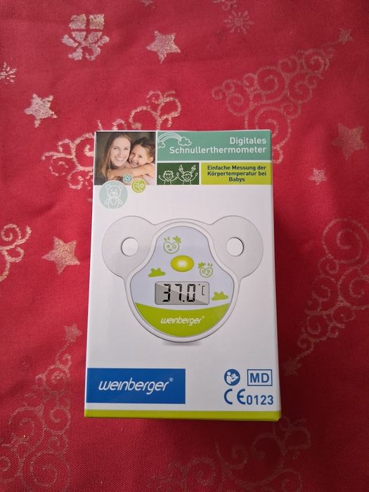 Chupeta chucha com termómetro