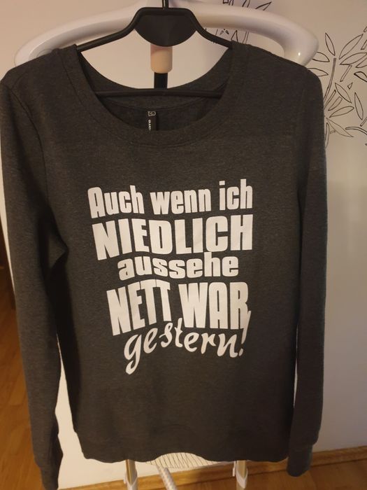 Bluza damska L szara napis