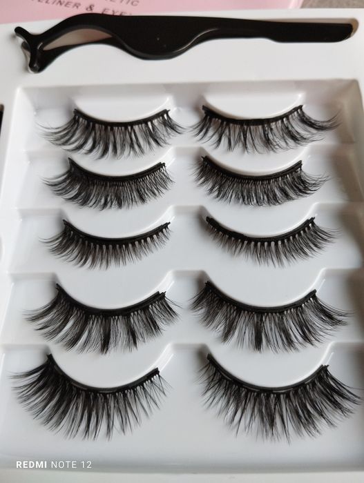 Rzęsy magnetyczne eyeliner 5 par rzęs sztucznych