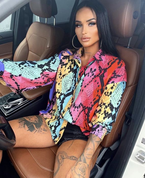 Сорочка Krutyakov з армані шовку, різнокольорова, універсальний розмір