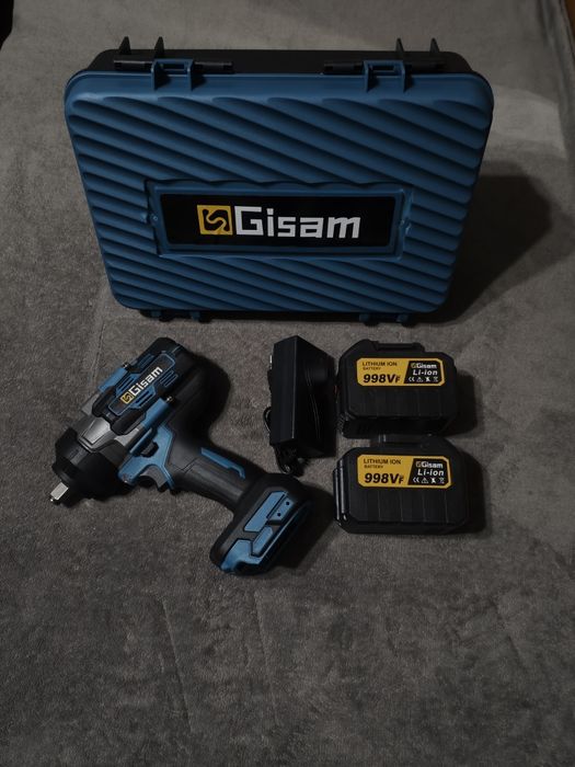 Klucz udarowy Gisam 2800 + 2x baterie 4,5Ah + walizka