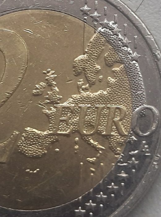 Monety  2 Euro. Destrukt.