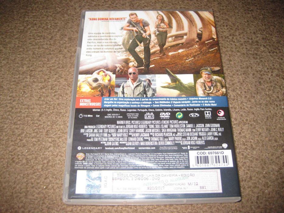 Kong: Ilha da Caveira" com Samuel L. Jackson/Edição Especial 2 DVDs