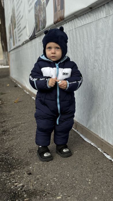Комбінезон дитячий DKNY 12 міс демісезонний на флісі весна осінь