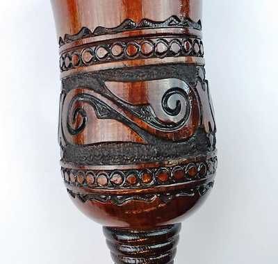 Taça Cálice 28 cm Medieval em madeira decoração Colecionador Gral