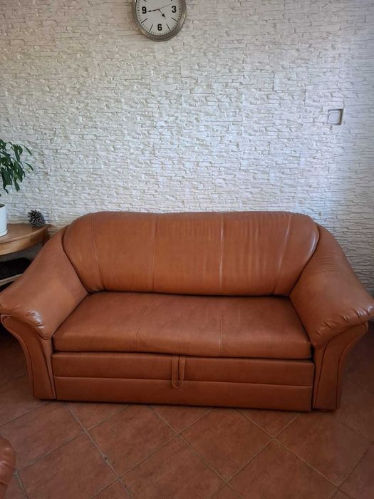 Sofa i fotel z ekoskóry
