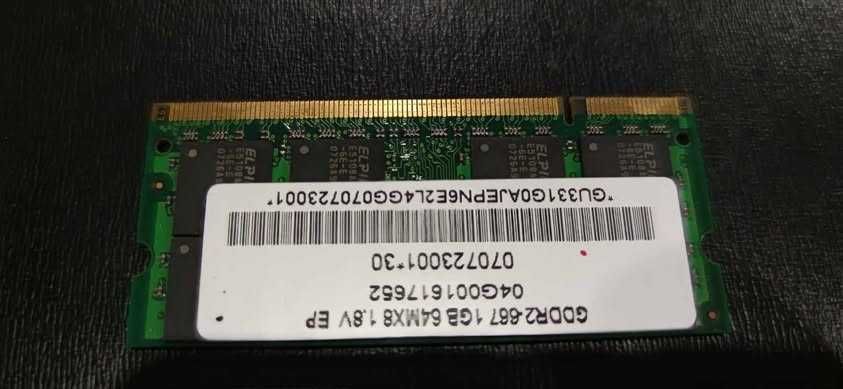 Memória RAM Kingston DDR2 1GB SODIMM