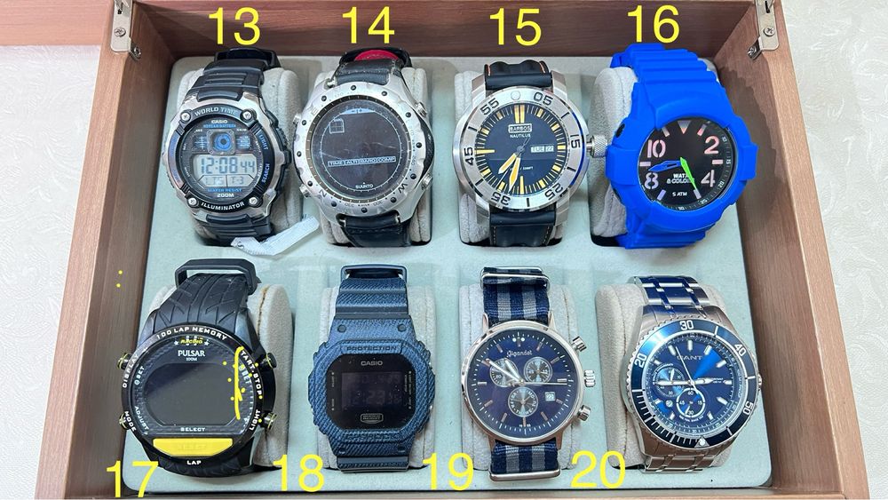 Relógios Seiko, Citizen e outros + caixa giratória