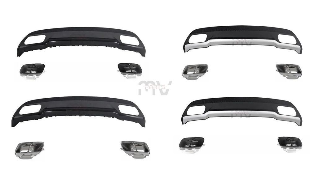 Difusor + Ponteiras Mercedes A W176 (2012 a 2015)