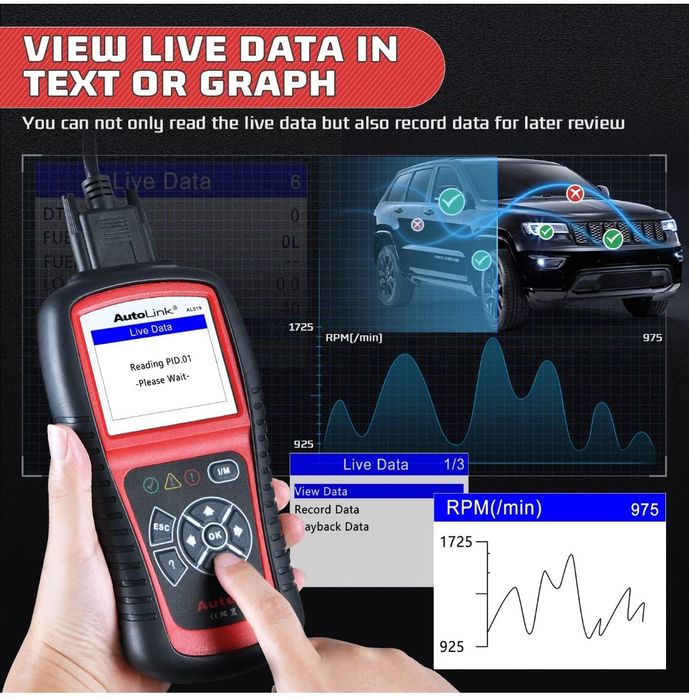 Autel Autolink AL519 OBD2 diagnósticos carro OBD2 NOVO