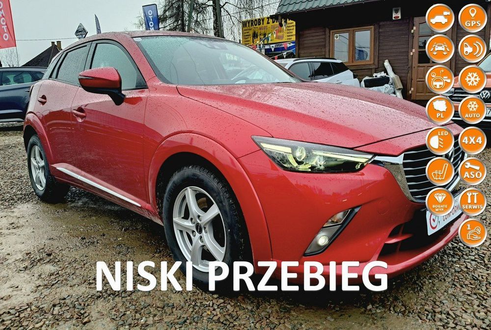 Mazda CX-3 LED*4x4*Skóra*Tylko71tys.km