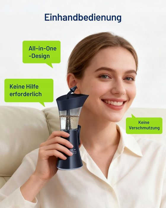 outlet irygator do uszu kaugic 2 w 1 ergonomiczny czarny do czyszczenia