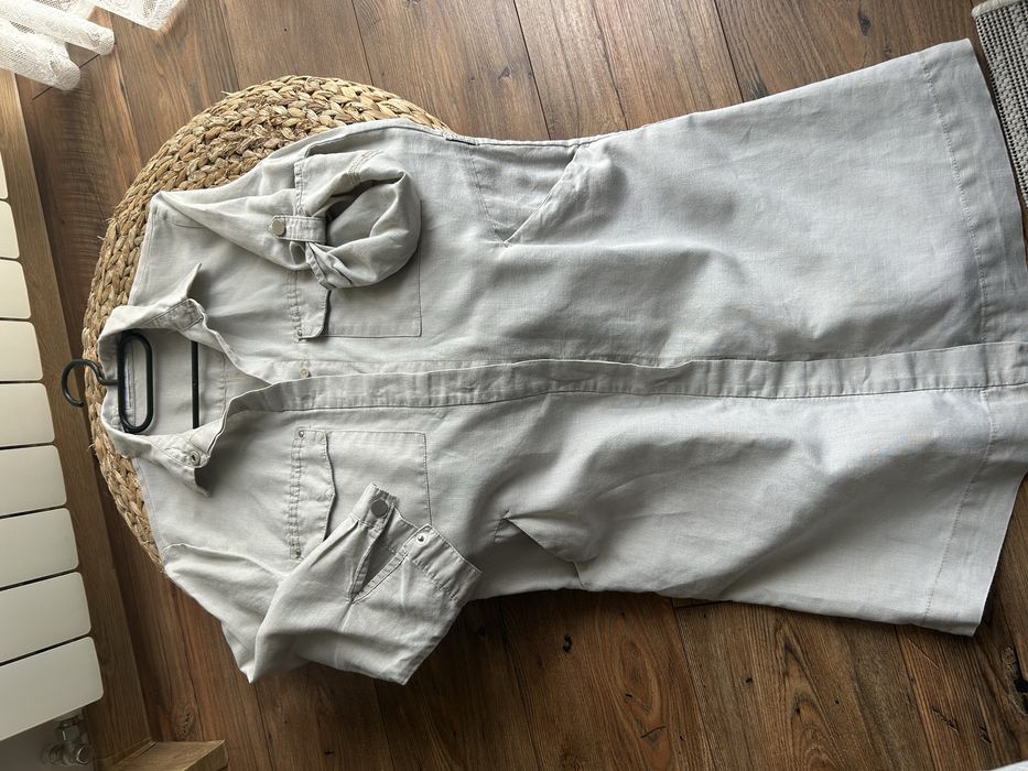 Szara sukienka Mango M szmizjerka