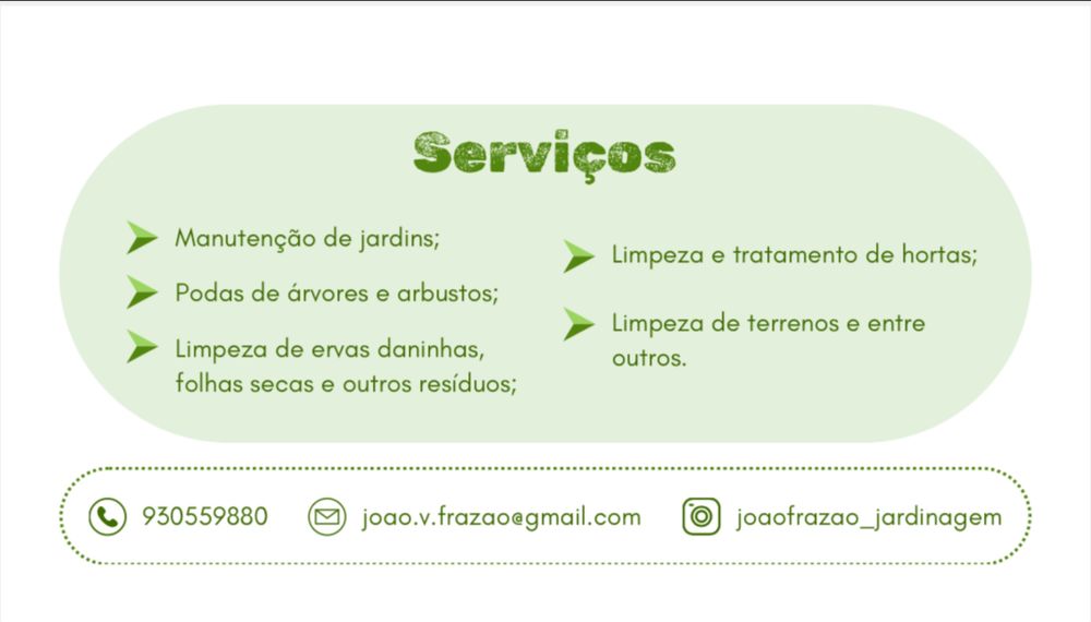 Vários serviços disponíveis