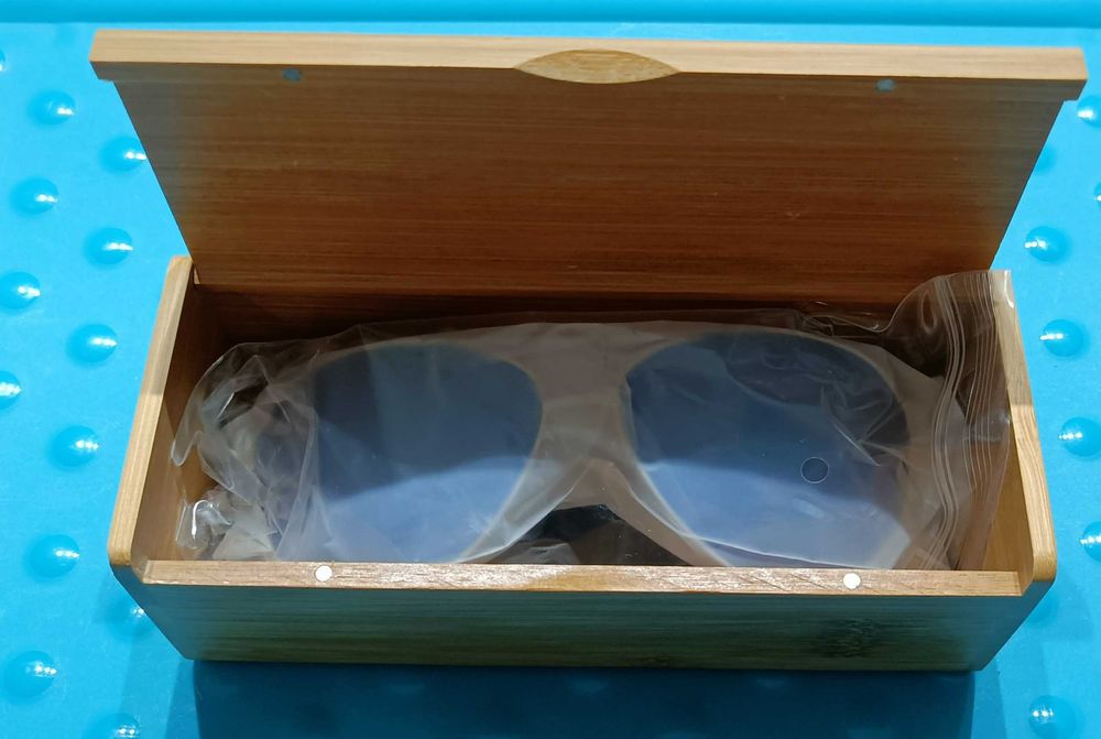 Okulary przeciwsłoneczne z filtrem UV400 + bambusowe opakowanie