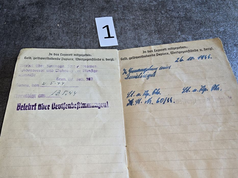 Soldbuch.1. Wehrmacht. Bromberg