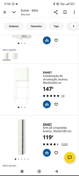 Conjunto lavandaria ENHET Ikea
