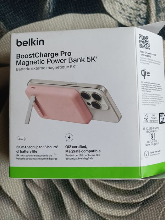 Powerbank Belkin BoostCharge Pro Qi2 5000 mAh MagSafe Nowy