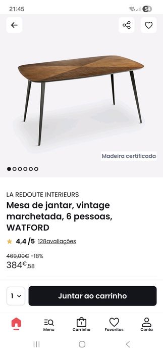 Mesa jantar La Redoute (6 pessoas)