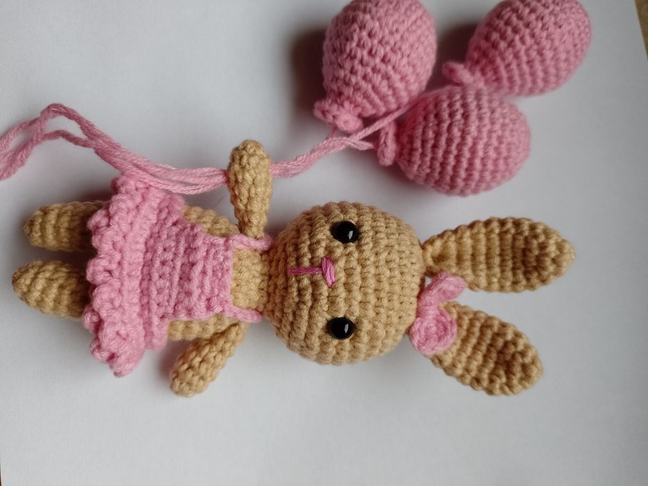 2x beżowy królik do metryczki