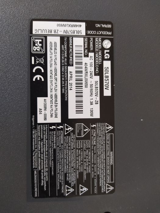 LG 50lb570v płyta głowna eax