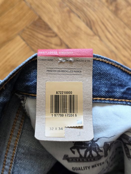 W32 L34 Levis 565 Dark Stonewash нові оригінальні джинси джинсы левайс