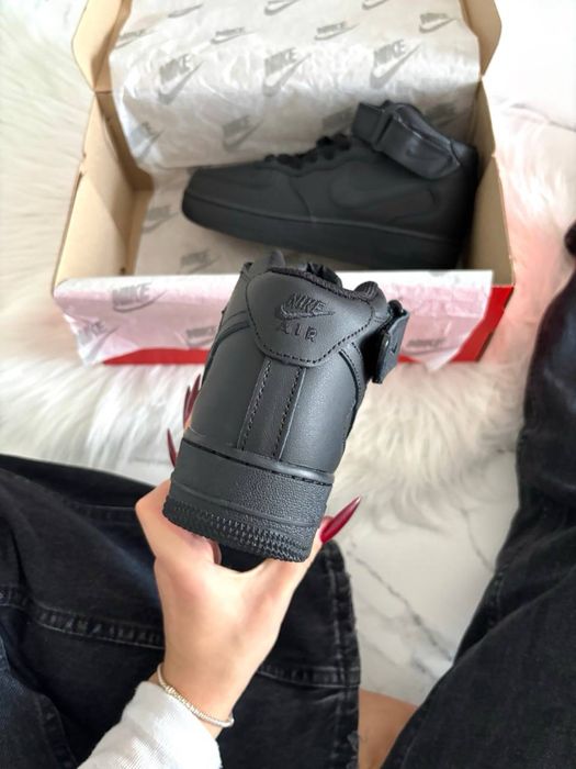 Nike Air Force 1 Classic High Black ХУТРО