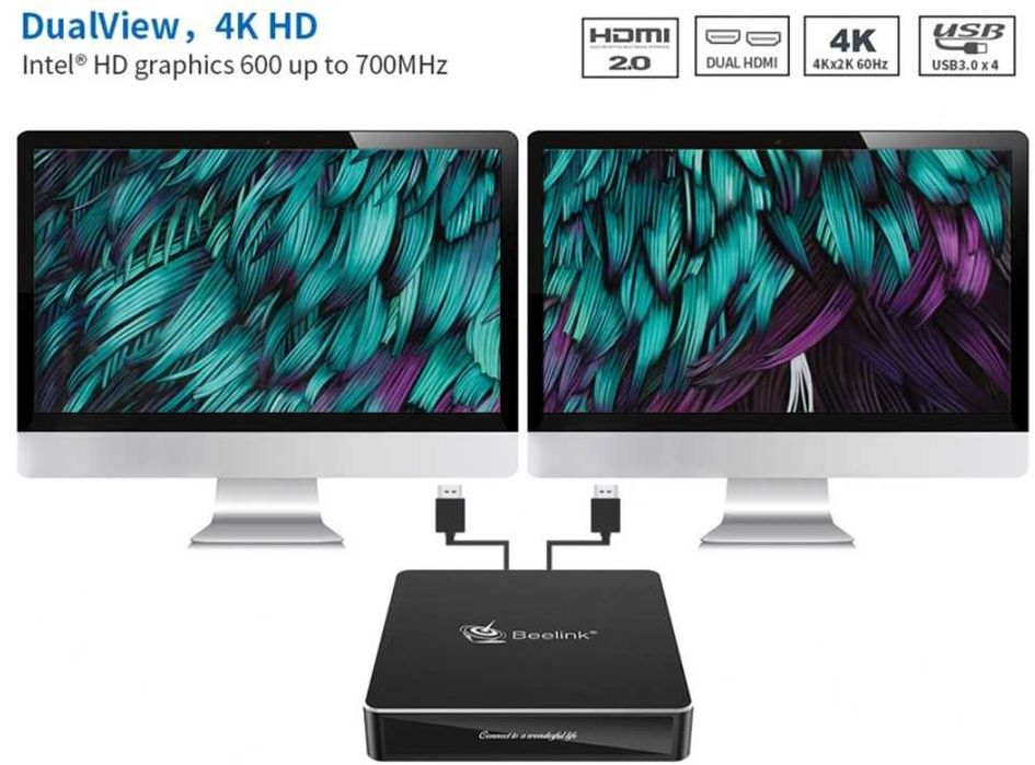 Mini PC Beelink Gemini N41 Intel N4100 4GB LPDDR4, 64GB + 256GB