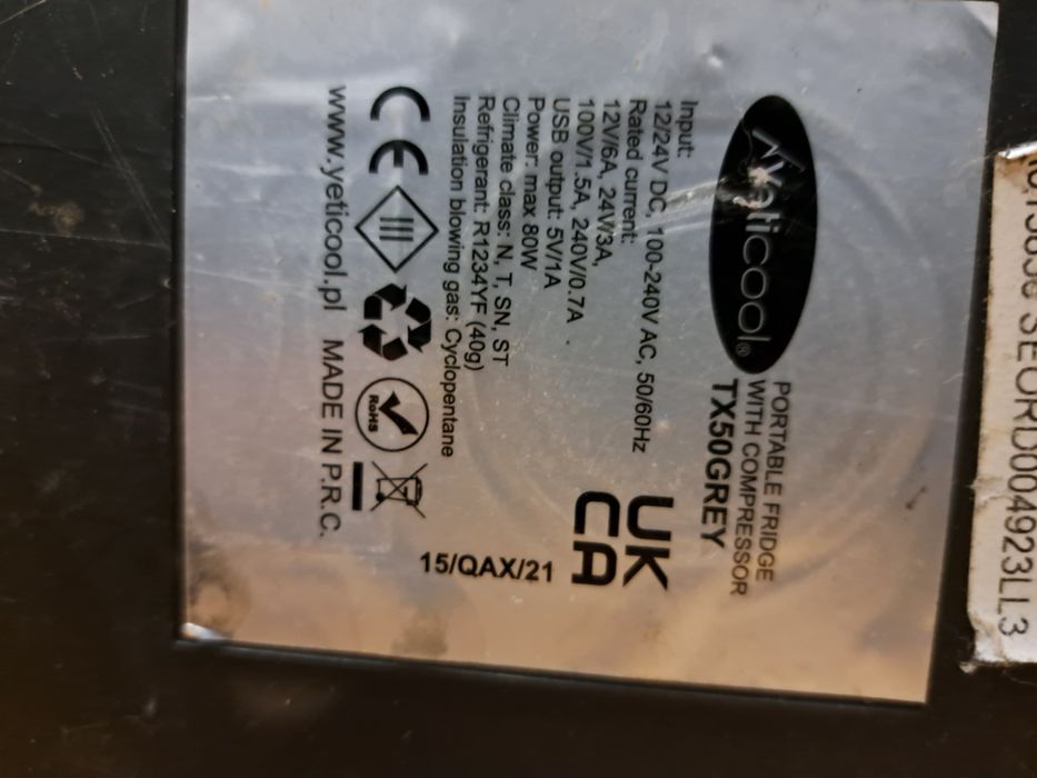 Przenośna lodówka kompresorowa TX50 grey Yeticool