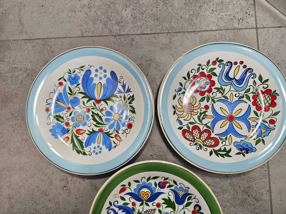 3 talerze kaszubskie duże