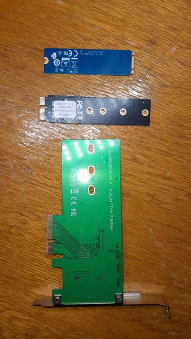 NVMe 256 GB + Два адаптера