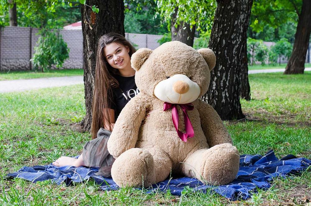 Великий плюшевий ведмедик 120см Ведмідь Рафаель найм'якіший подарунок!