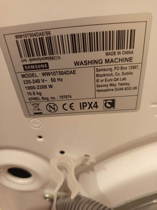 Pralka Samsung 10,5kg wifi super stan ww10t504dae