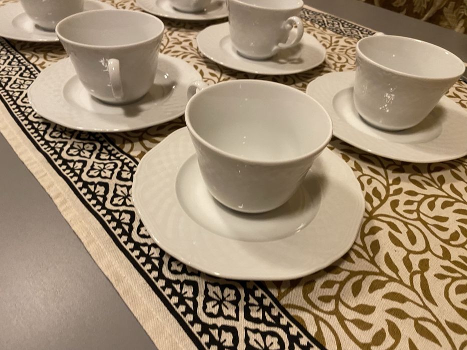 LUBIANA ARIANNA Filiżanka ze spodkiem biała 200 ml/16 cm