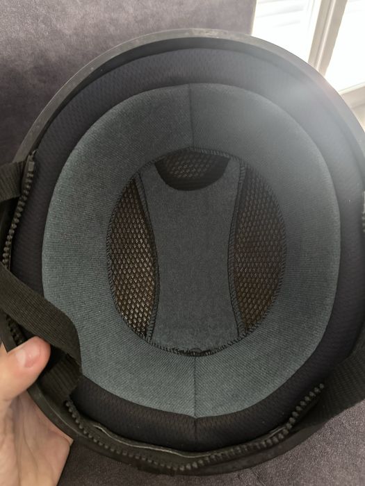 Capacete Vintage Couro Preto