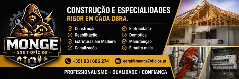 Serviços Domésticos - Reparações, Manutenções, Construção