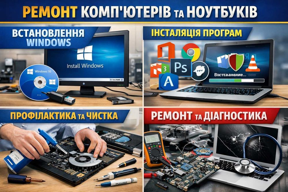 Ремонт комп'ютерів та ноутбуків