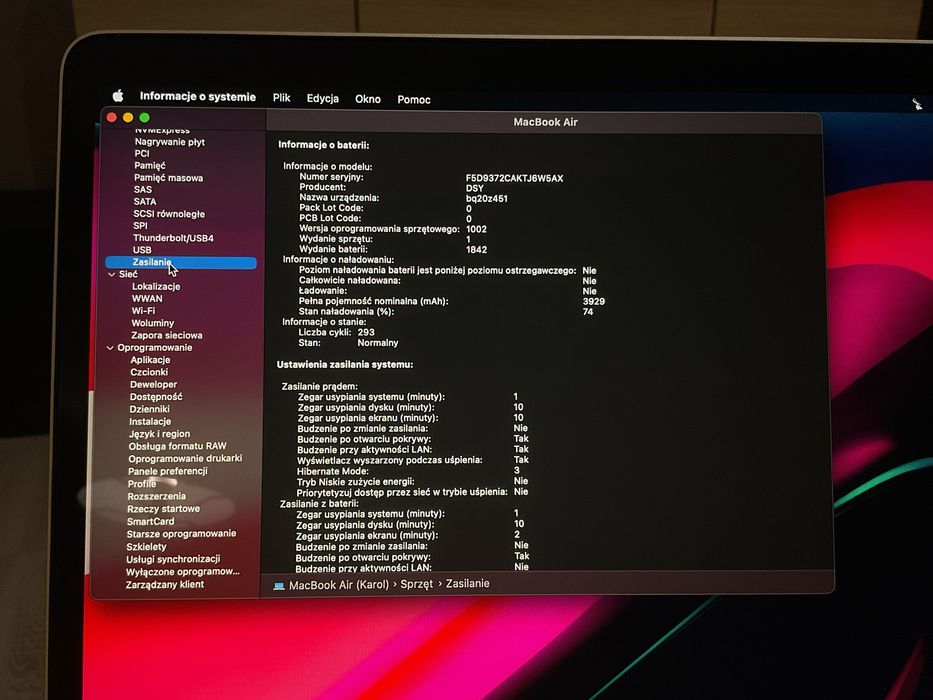 MacBook Air 13 Silver 2019 (bardzo dobry stan)