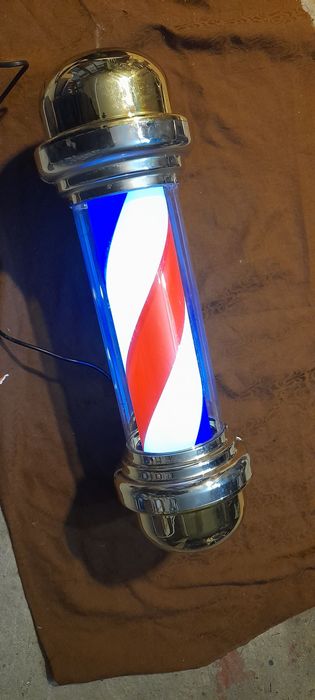 Barber Pole - Lampa barberska do zakładu dekoracyjna.