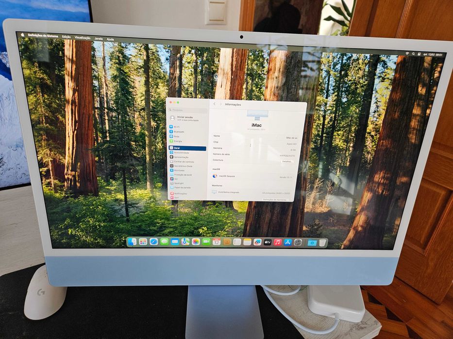 Apple IMAC 24" Azul (Retina 4.5K/M3/8GB/256GB)  c/3 anos garantia