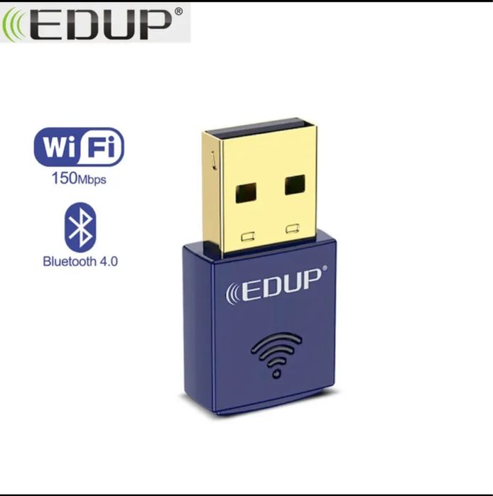 Wi-Fi адаптер EDUP, 150 Мбит/c, bluetooth, usb, синий
