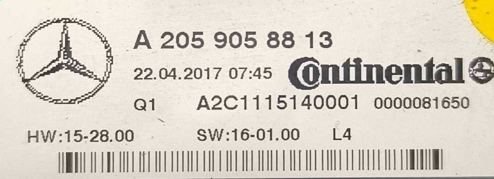 Comando Chauffage / Sofagem A2059058813 - MERCEDES-BENZ C-CLASS