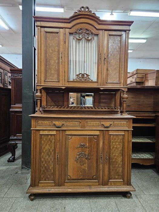 Piękny francuski kredens dębowy /